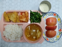 보리밥
순두부찌개
생선까스/타르소스
부추무침
깍두기
과일